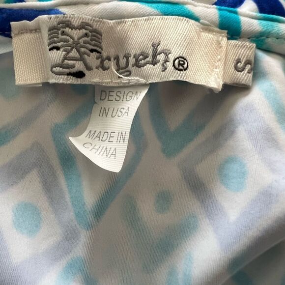 Blue Geometric Women's Jacket - Picture 2 of 3